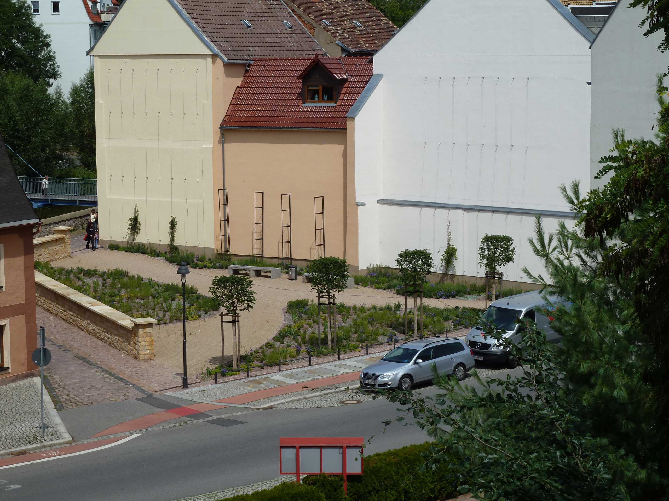Stadtgarten - Blick vom Parkhaus Ritterstraße (Foto: Stadt Döbeln)
