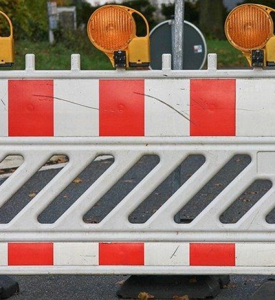 Sperrung der Dresdner Straße in Döbeln