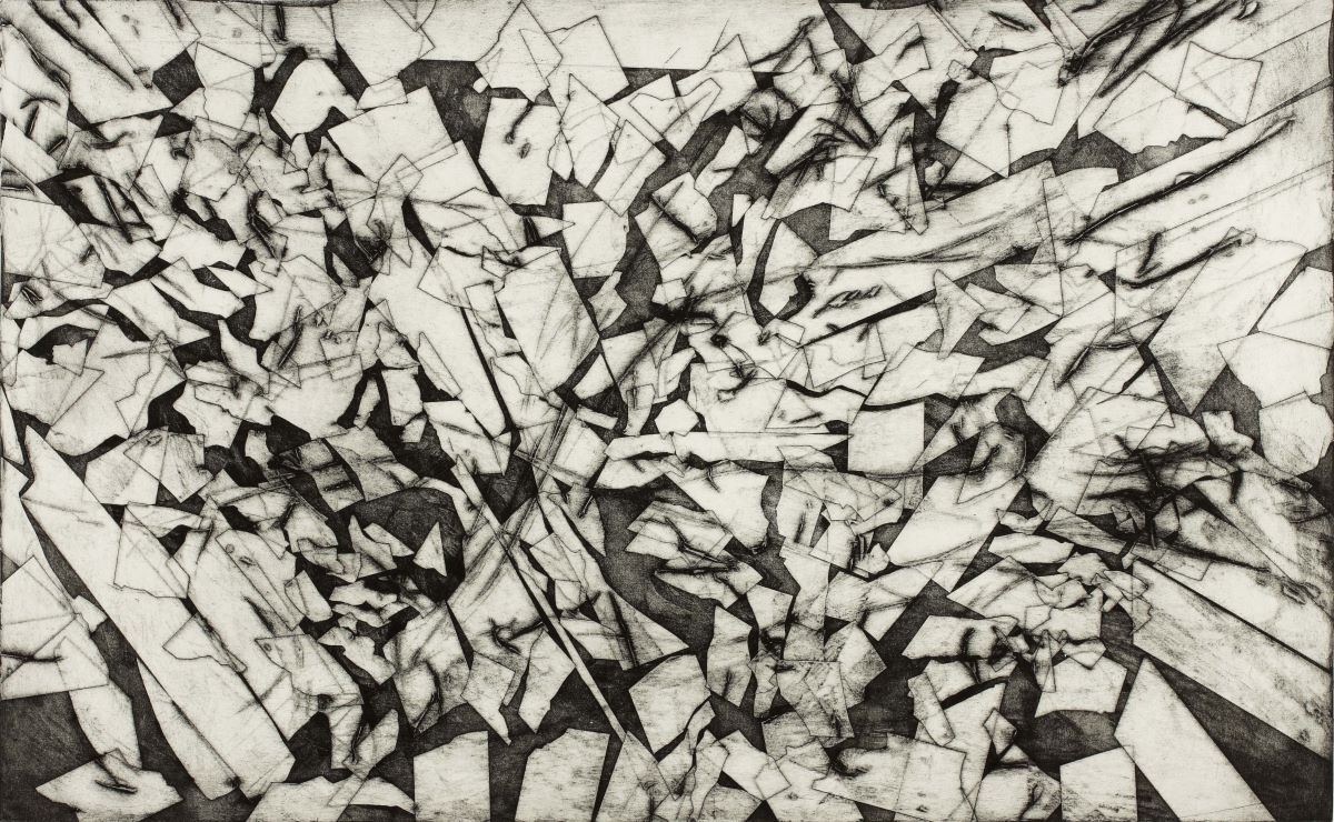 Kerstin Franke-Gneuß: Splitter; 2017; Aquatinta