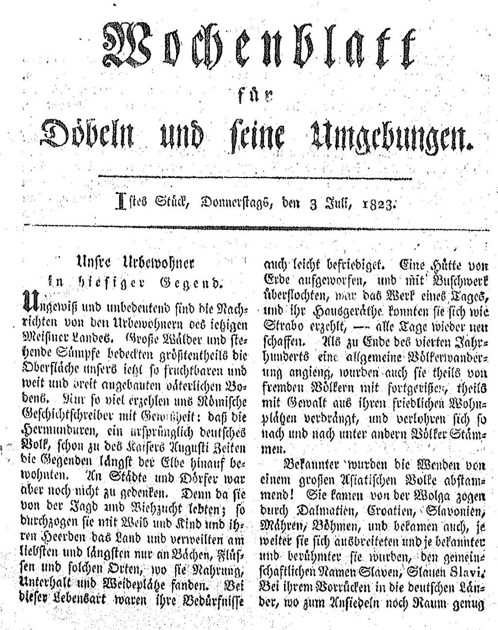 1. Döbelner Zeitung
